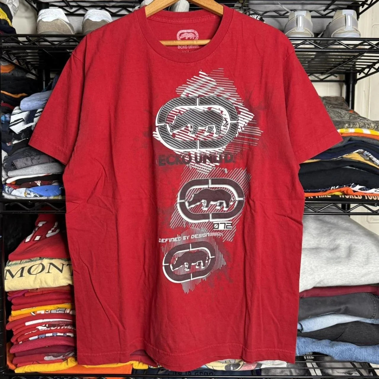 Red Y2K Vintage Oversized T-Shirt for Men Women Unisex Couple Streetwear Casual Cotton Tee Graphic Print Loose Fit Summer Top