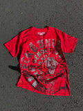 Red Y2K Vintage Oversized T-Shirt for Men Women Unisex Couple Streetwear Casual Cotton Tee Graphic Print Loose Fit Summer Top