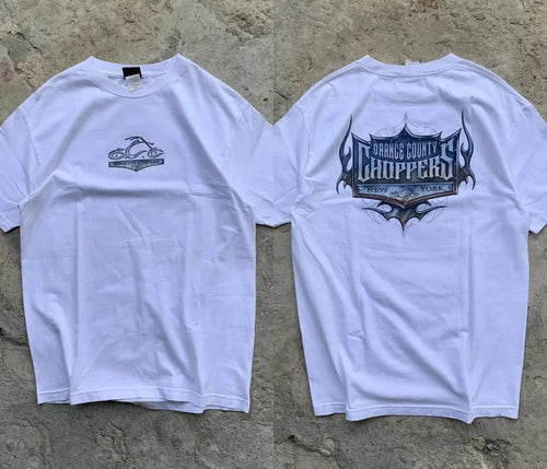 2026 new New trendy and popular streetwear with printed designs short-sleeved retro high street clothing, loose T-shirt